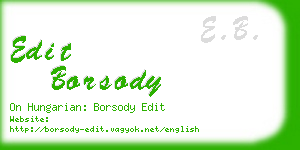 edit borsody business card